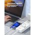 LDNIO SC5415 Popular Multi-Function Power Strip 5 Power Sockets +1PD 20W+1QC 18W+2 AUTO-ID Perfect Home/Office Charging Station - White